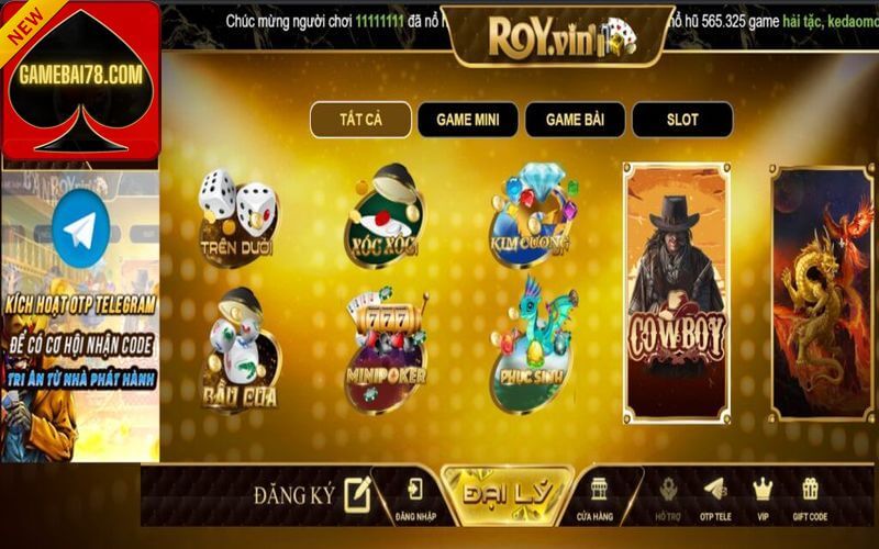 Cổng Game Roy Vin  