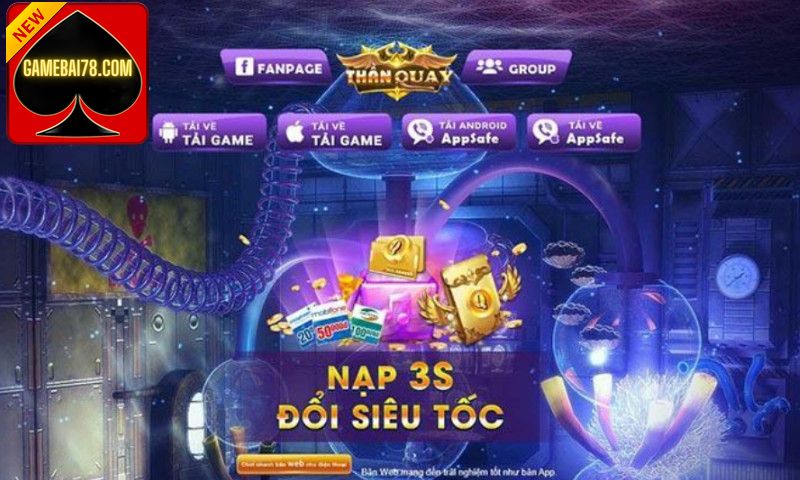 Giao diện cổng game thanquay247