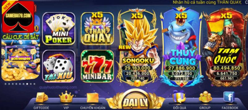 So sánh Sunwin với thanquay247 về các tựa game