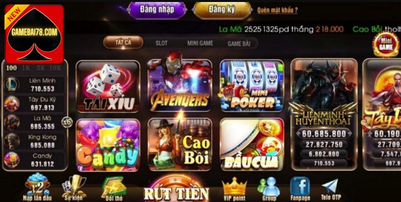 Các game hấp dẫn tại bikvip club