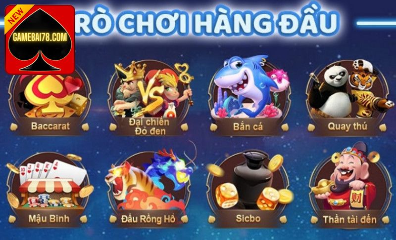 Các sản phẩm game đa dạng tại cf68 club