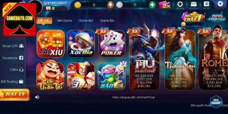 Chất 79 Club với hàng loạt tựa game khủng