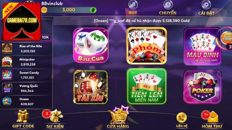 Đa dạng các thể loại game để người chơi chọn lựa