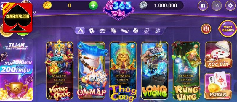 Game bài của nhà cái g365 win luôn được cập nhật 