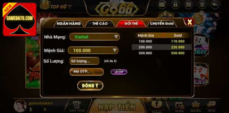 Giao dịch rút tiền nạp tiền tại nhà cái go66 club có đảm bảo không 