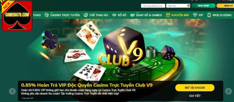 Giao diện V9bet dễ sử dụng