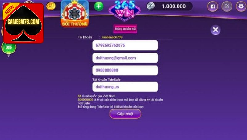 Hướng dẫn đăng ký tài khoản g365 win tham gia game bài