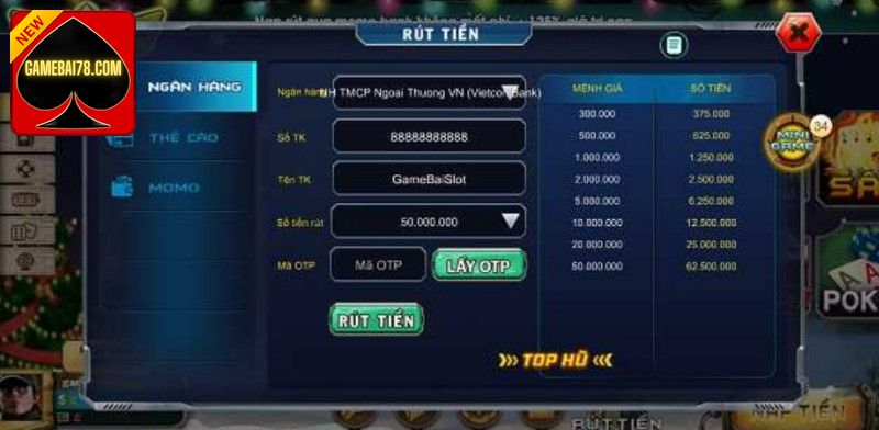 Hướng dẫn thanh toán tiền tại cổng game Bem79 Club