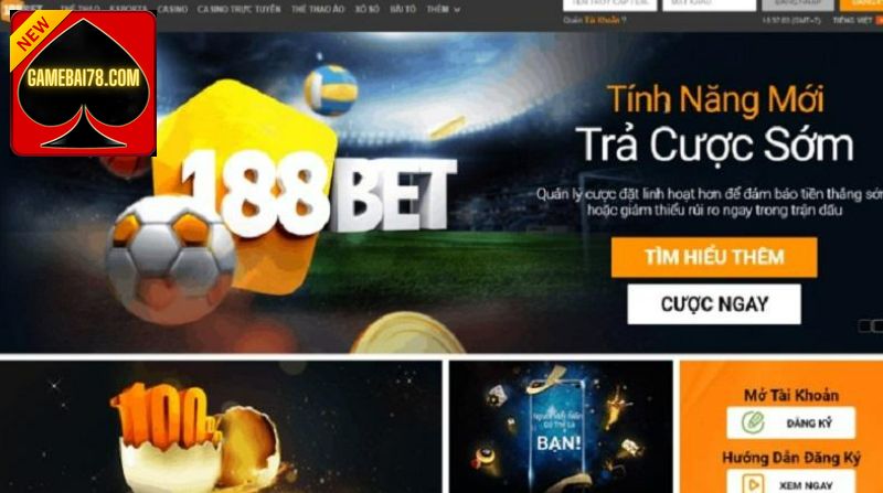 Nhà cái 188bet mang đến những trải nghiệm tuyệt vời cho người chơi