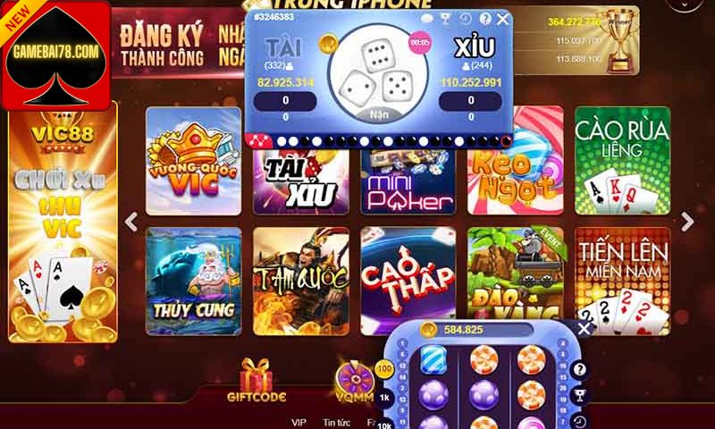 Tổng hợp các tựa game hấp dẫn có trên cổng Vic88