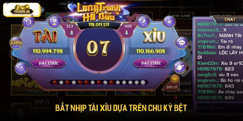 Bắt nhịp tài xỉu dựa trên chu kỳ bệt Bắt nhịp tài xỉu dựa trên chu kỳ bệt
